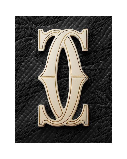 Cartier Black C De Mini Leather Wallet