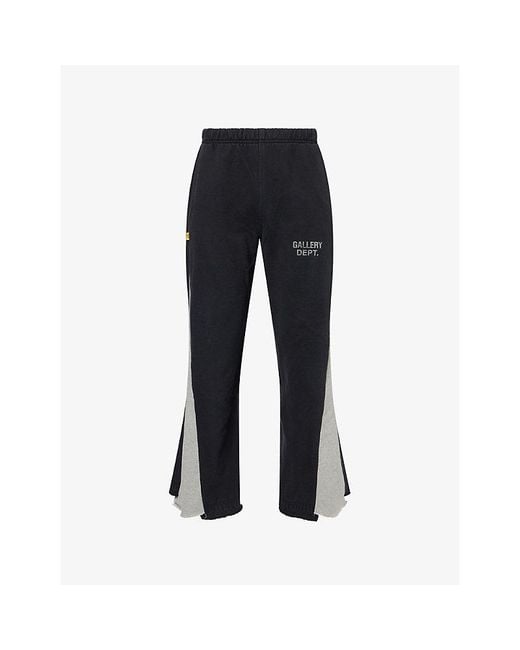 GALLERY DEPT. Black Twisted Flared-Leg Cotton Jogging Bottoms for men