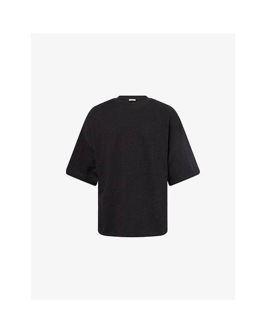 Entire studios Black Boxy-Fit Crewneck Cotton T-Shirt for men