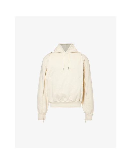 Jacquemus Natural Le Sweatshirt Brand-embroidered Organic Cotton-jersey Hoody for men
