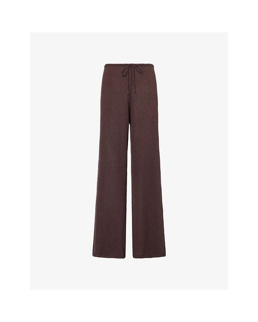 Cheap Monday Brown Belize Wide-Leg Cotton-Blend Trousers