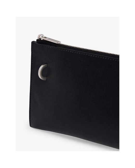 Rick Owens Black Brand-debossed Leather Wallet