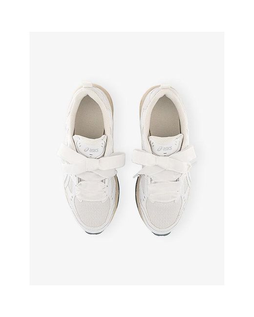 Asics White Gel-Nunobiki Faux-Leather And Mesh Low-Top Trainers