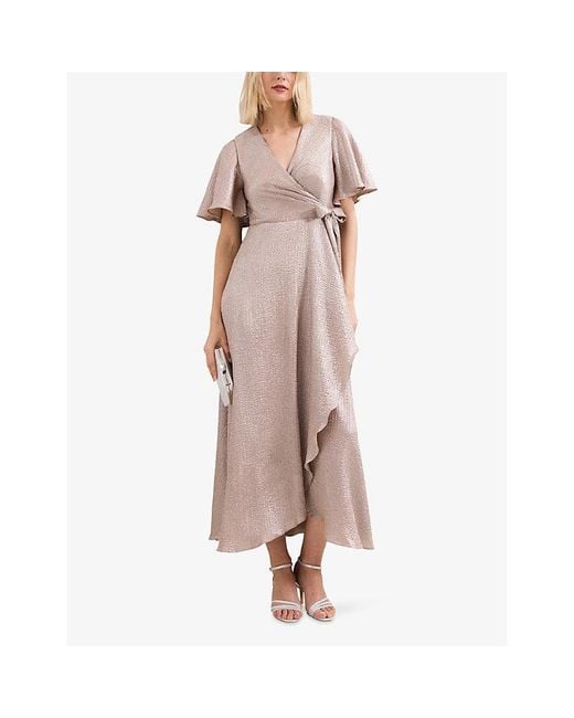 Phase Eight Pink Julissa Wrap Woven Maxi Dress