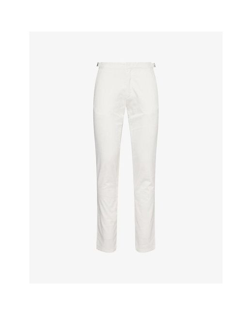 Orlebar Brown White Fallon Stretch-Cotton Trousers for men