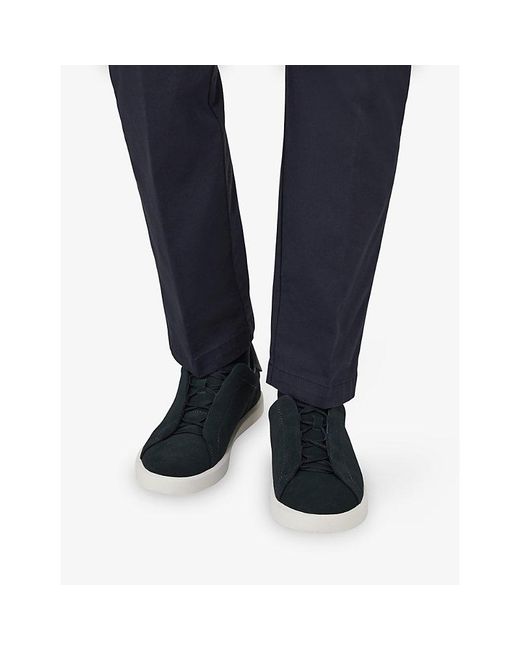 Boggi Blue Essence Suede Trainers for men