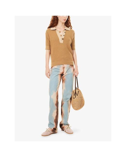 J.W. Anderson Blue Straight-Leg Tie-Dye Denim Jeans