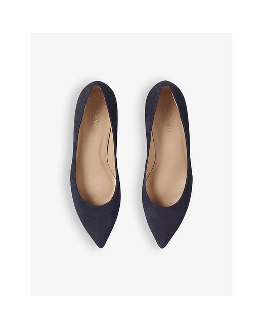 L.K.Bennett Blue Audrey Pointed-toe Suede Heeled Courts