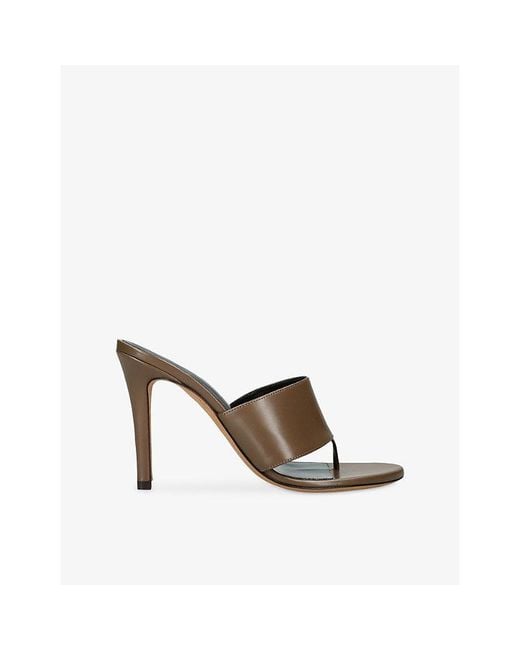 Jude White Snug Leather Heeled Sandals