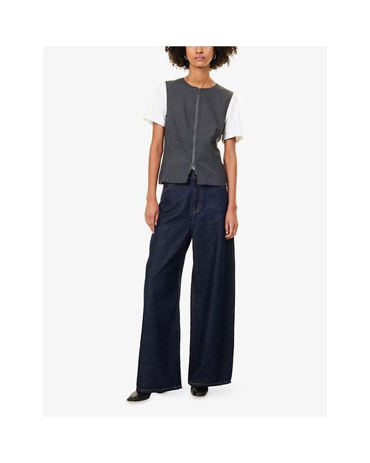 Samsøe & Samsøe Gray Samira Zipped Tailored Vest