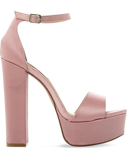 Lyst - Steve madden Gonzo Satin Platform Sandals in Pink