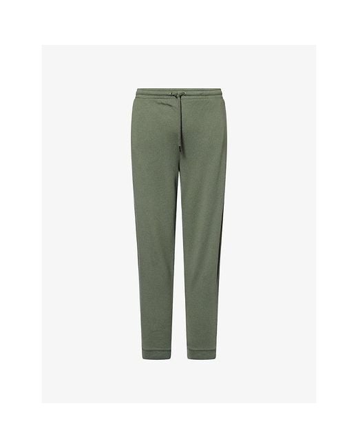Derek Rose Green Quinn Tapered Cotton And Modal-Blend Jogging Bottoms for men