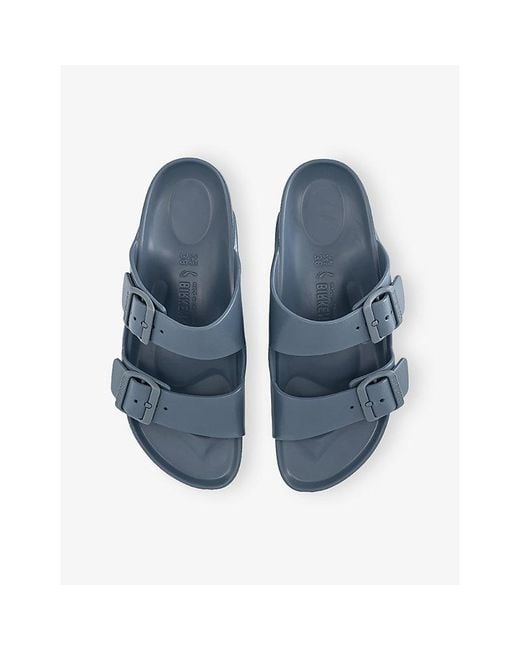 Birkenstock Blue Arizona Two-Strap Rubber Sandals