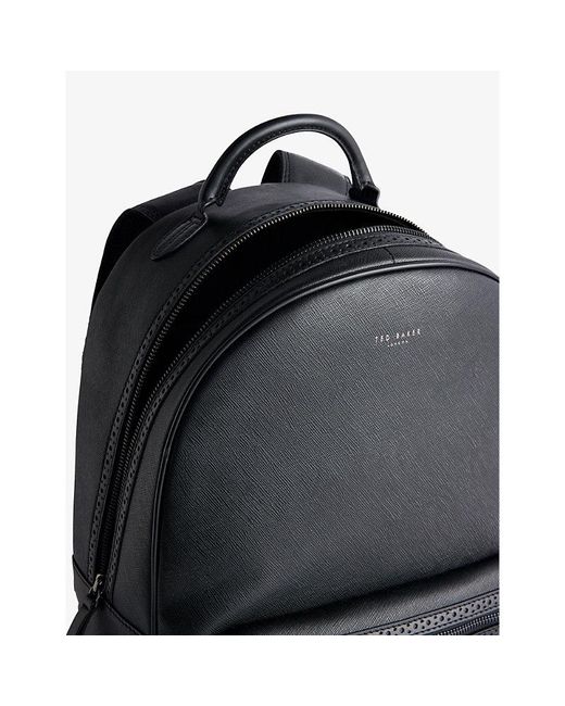 Ted Baker Black Embossed Logo Leather Travel Backpack | Like New ted-baker-BLACK-Voella-Logo-  main image 3