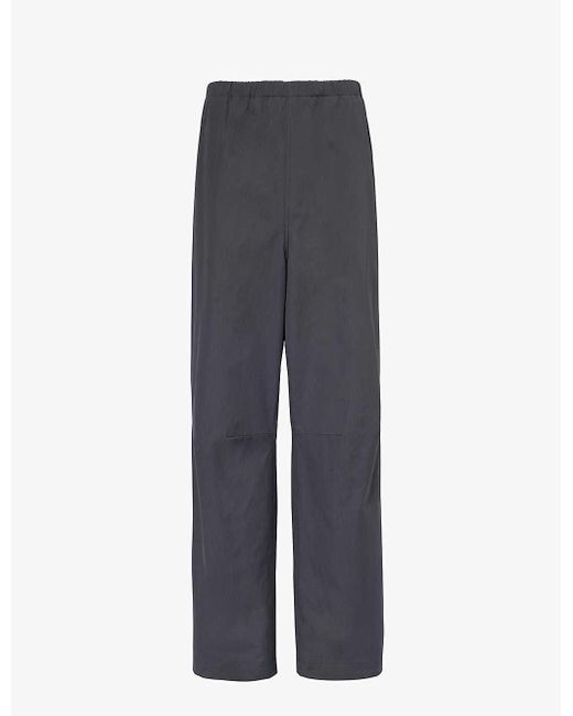 Gucci Gray Skater Relaxed-fit Wide-leg Cotton Trousers for men