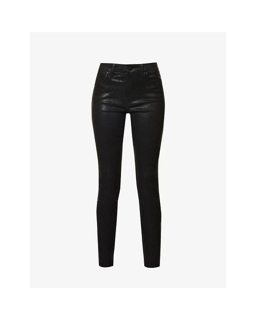 GOOD AMERICAN Black Good Legs Tapered-Leg Denim Jeans