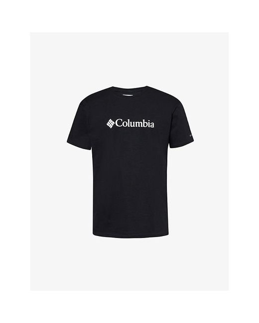 Columbia Black Brand-print Crewneck Cotton-jersey T-shirt X for men