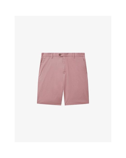 Reiss Pink Wicket Regular-fit Stretch-cotton Chinos for men