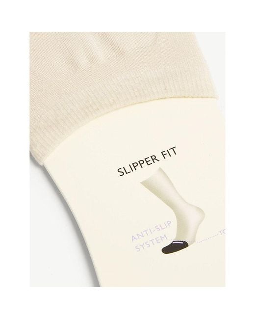 Falke White Invisible Cotton-Blend Toe Socks