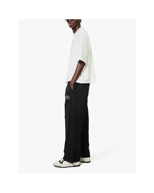 Gucci Blue Brand-appliqué Relaxed-fit Jersey jogging Bottoms for men