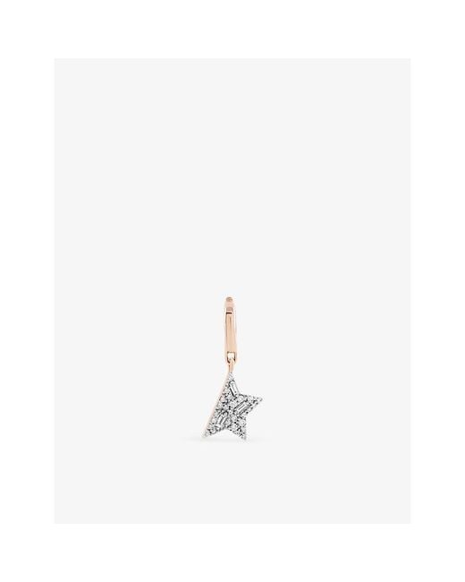 Kismet by Milka White Comet Mini 0.05Ct Baguette-Diamond And 0.07Ct Diamond Charm
