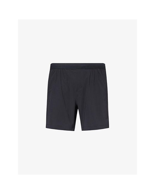 GYMSHARK Blue Studio Logo-Print Stretch-Woven Shorts for men
