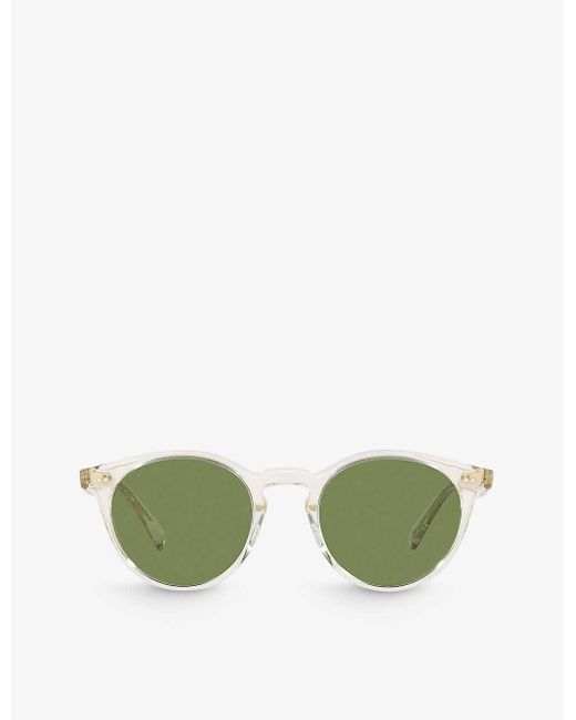 Oliver Peoples Green Ov5459su Romare Round-frame Acetate Sunglasses