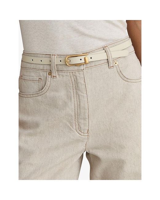 Reiss Multicolor Iris Half-Keeper Leather Belt