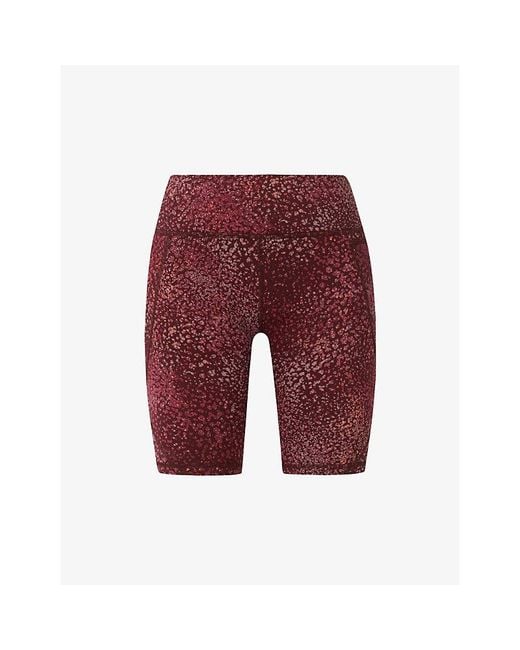 Sweaty Betty Red Power 9In Stretch-Woven Cycling Shorts
