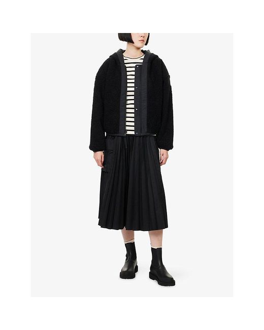 Canada Goose Black Alberni Reversible Fleece Bomber Jacket