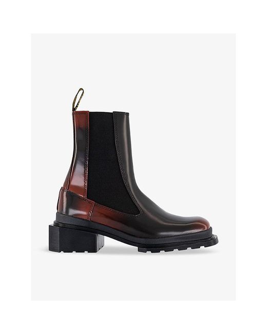 Dr. Martens Black Maybole Leather-Blend Chelsea Boots