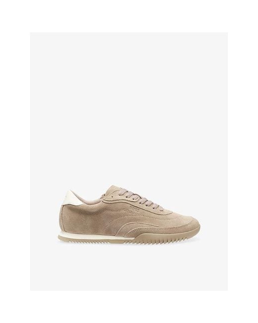 Boss Natural Logo Suede Low-Top Trainers