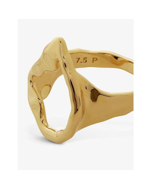 Monica Vinader Metallic Lagoon 18Ct-Plated Vermeil Sterling- Ring