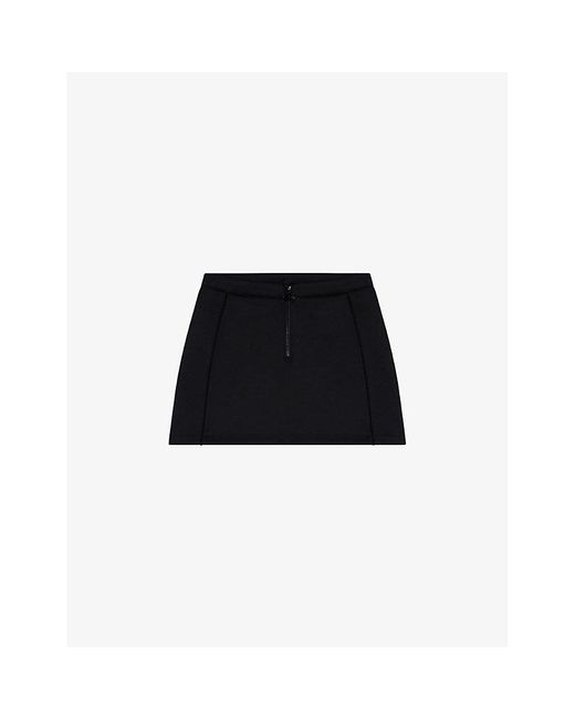 DIESEL Black O-carole Cut-out Stretch-woven Mini Skirt