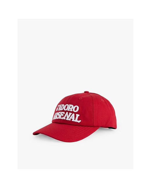Aries X Arsenal J'Adoro Cotton Baseball Cap in Red for Men | Lyst