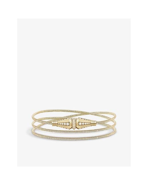 Boucheron Metallic Jack De Triple 18Ct- And 1.04Ct Round Diamond Bracelet for men