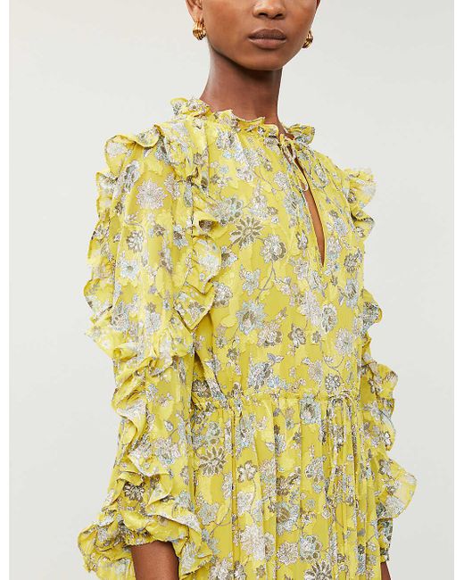 Alexis Auja Tiered Floral Midi Dress in 