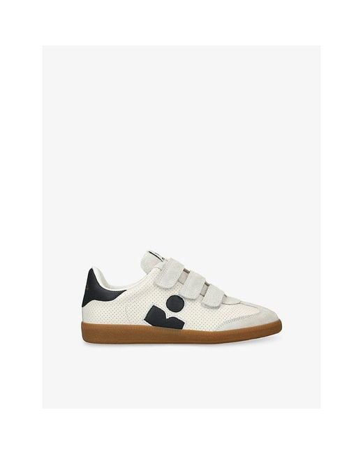 Isabel Marant White Beth Logo Leather Trainers