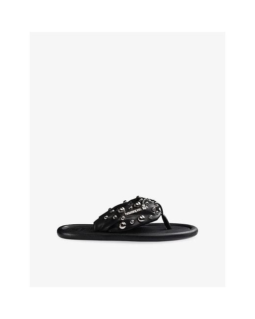 Havaianas Black Havanias X Isabel Marant Studded Faux-Leather Sandals