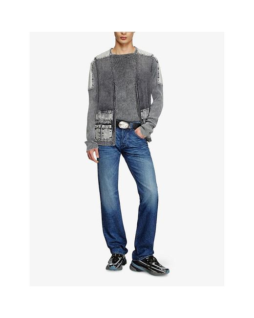 DIESEL Blue 1985 Larkee Straight-Leg Regular-Fit Denim-Blend Jeans for men