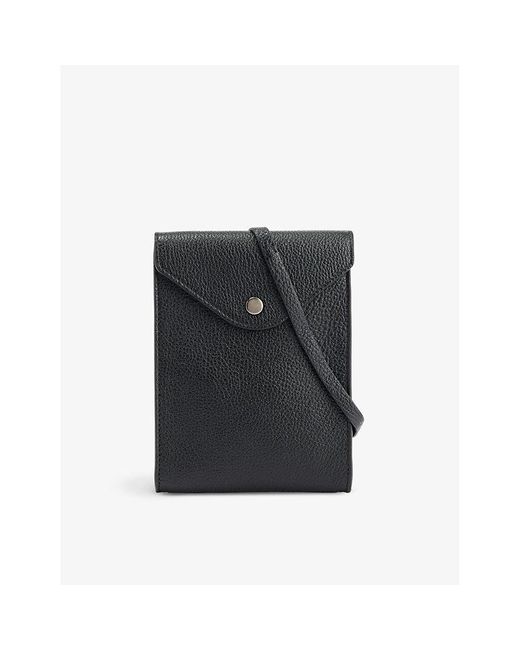 Lemaire Black Envelope Leather Cross-body Pouch Bag