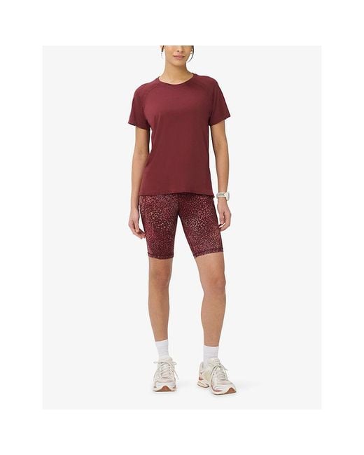 Sweaty Betty Red Power 9In Stretch-Woven Cycling Shorts