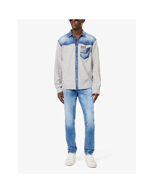 DSquared² Vy Blue Cool Guy Slim-fit Mid-rise Jeans for men