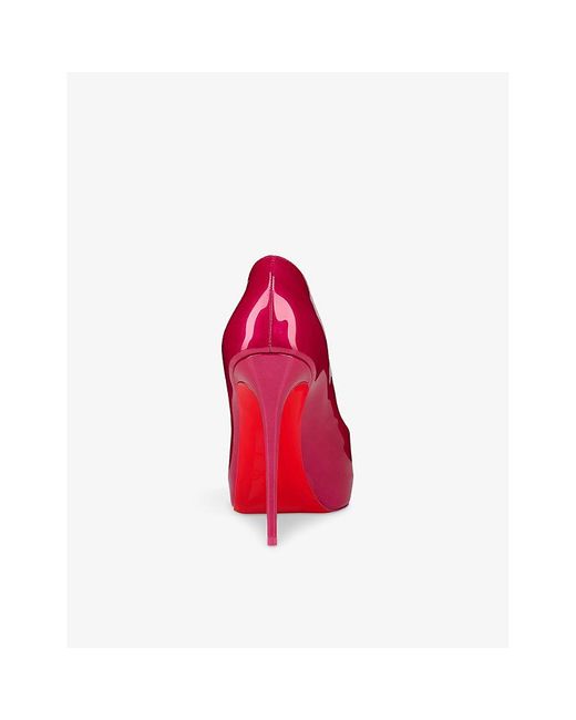 Christian Louboutin Pink Hot Chick Alta 120 Patent-Leather Heeled Courts