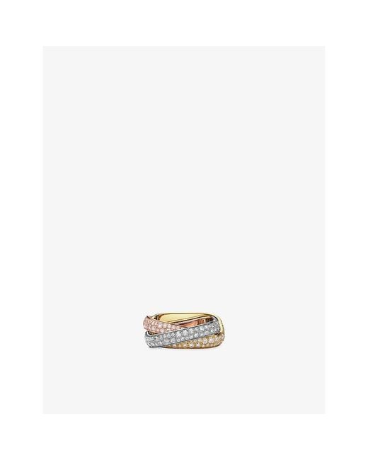 Cartier Metallic Trinity Cushion 18Ct And 2Ct Brilliant-Cut Diamond Ring