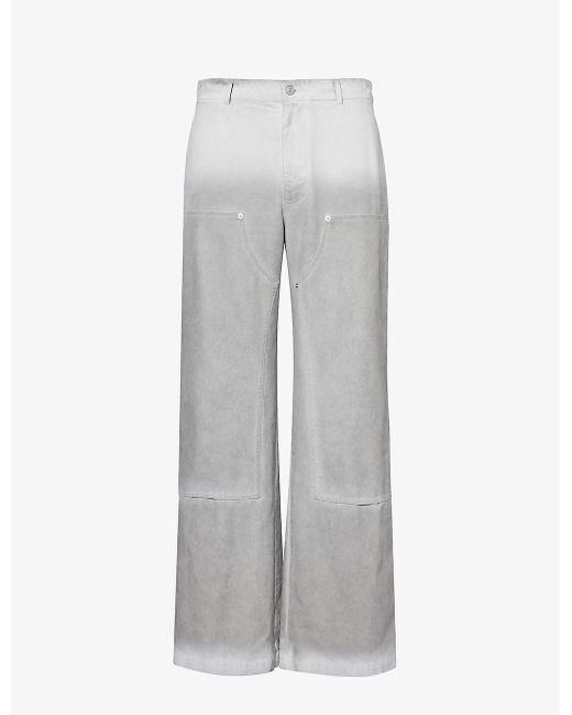1017 ALYX 9SM Gray Faded-wash Relaxed-fit Cotton-canvas Trousers for men