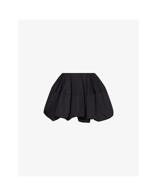 Alaïa Black Noir Basque Puffball Cotton Mini Skirt