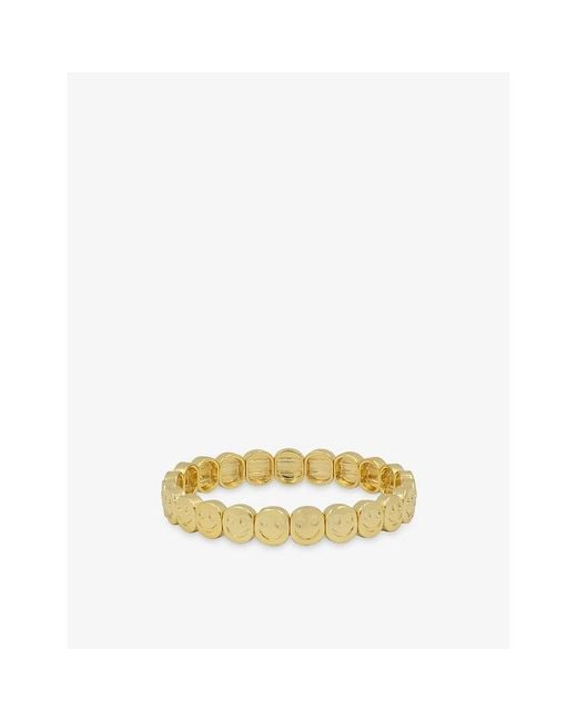 Lisa Gozlan Yellow The Classic The Happy Face 18Ct Plated Brass Bracelet