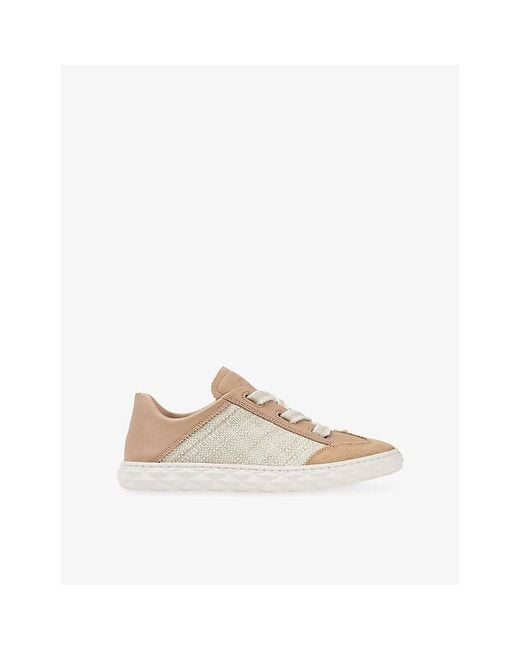 Jimmy Choo White Diamond Light Flex Leather Trainers