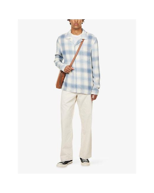 PAIGE White Glenmore Wide-Leg Cotton And Linen Blend Trousers for men